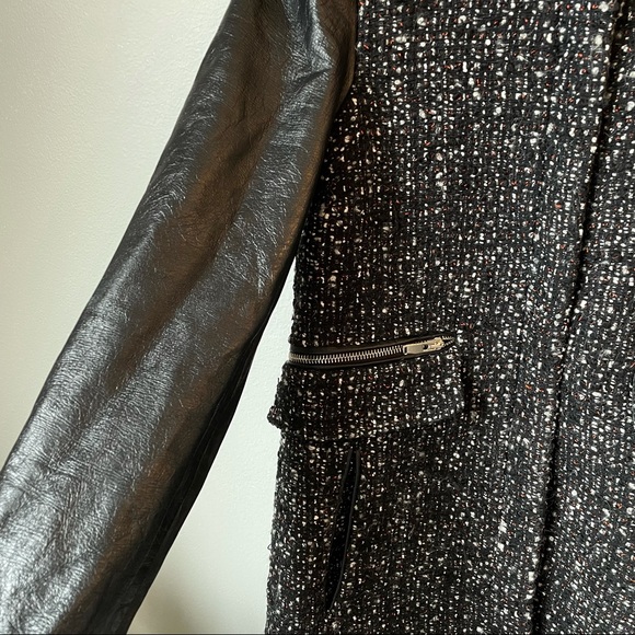 zara size XS trench coat jacket black plaid - Picture 7 of 7